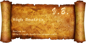 Végh Beatrix névjegykártya