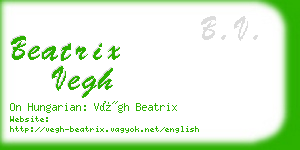 beatrix vegh business card